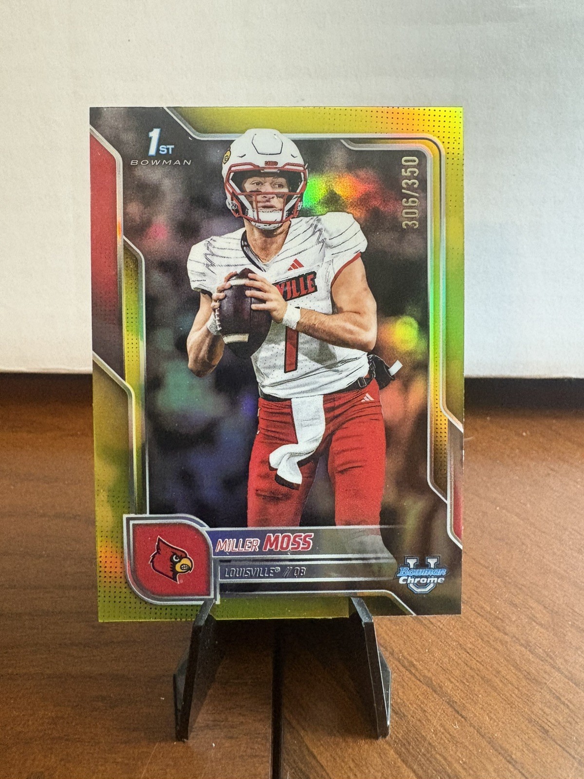 2025 Bowman Chrome U Football Yellow Refractor Miller Moss #141 1st /350
