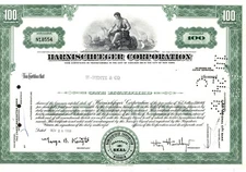 Harnischfeger Corporation - Original Stock Certificate - 1966 -N18554