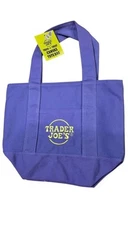 Trader Joe’s Mini Canvas Tote Bag Halloween Hottest It Bag Limited  Purple 🎃
