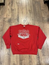Vintage 90s Wisconsin Badgers Basketball Sweatshirt Crewneck XL Red College USA