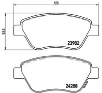 Brembo Bremsbelagsatz, Scheibenbremse P 59 051 FüR Fiat Opel