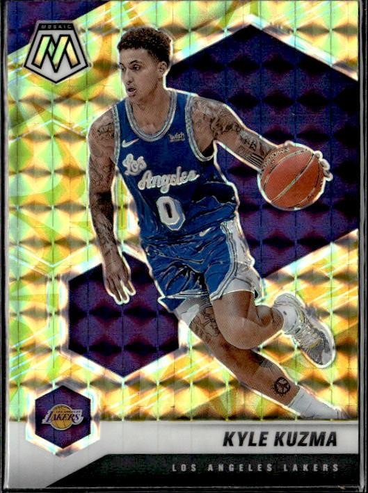 2020-21 Panini Mosaic #1 Kyle Kuzma Mosaic Reactive Yellow