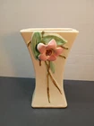 Vtg. McCoy Pottery Blossom Time Vase Pink Dogwood Flower 1940s 6.25" Tall.  READ