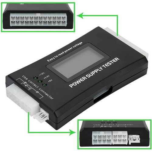 Test Digital LCD Power Bank Supply Tester Computer 20/24 Pin Power Supply Tester - Afbeelding 12 van 12