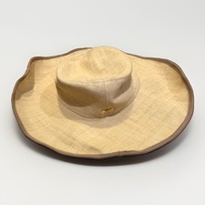 Laundry By Shelli Segal Natural Straw Polka Dot Wide Brim Packable Sun Hat