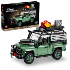 LEGO Icons Land Rover Classic Defender 90 Model Car Building Set, Off-Road Icon,