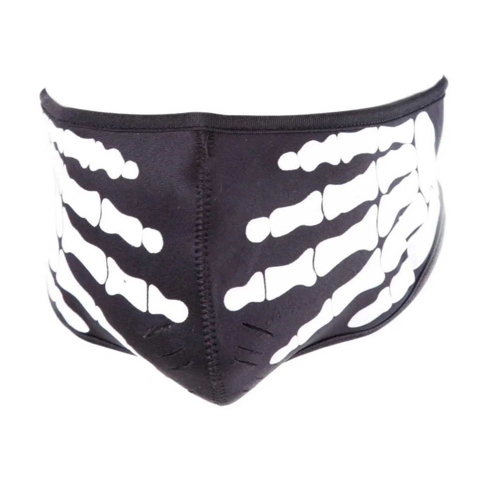 Maske Neopren Biker Skelett Hände Halbmaske Gesichtsmaske Motorrad Outdoor Skull - Bild 2 von 3