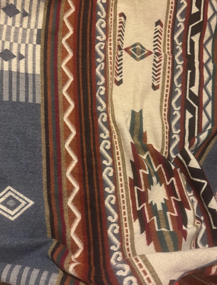 SOFT & WARM ALPACA WOOL BLANKET ANDEAN Pendleton Style  91"x80" GREY Blanket - Image 2 of 4