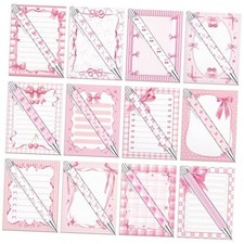48 Pcs Bow Party Favors Bulk Coquette Bow Notepad with Pink Coquettte Bow