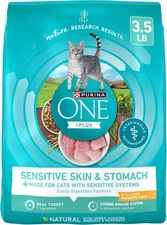 Purina ONE Sensitive Stomach, Skin, Natural 3.5 lb., lb. Bag 
