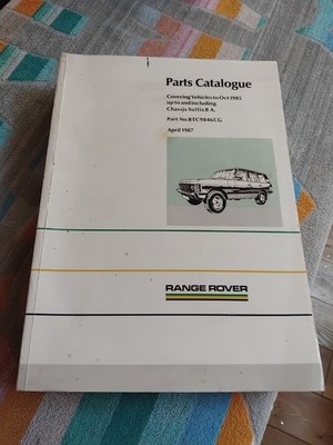Range Rover Classic 1970-1985 V8 Original Factory Teilekatalog Sehr guter Zustand KOSTENLOSER VERSAND