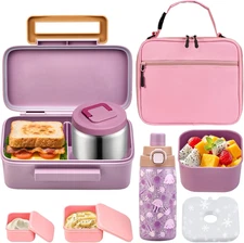 Bento Lunch Box for Kids with Thermo Ice Pack Lunch Food Container Insulated Bag