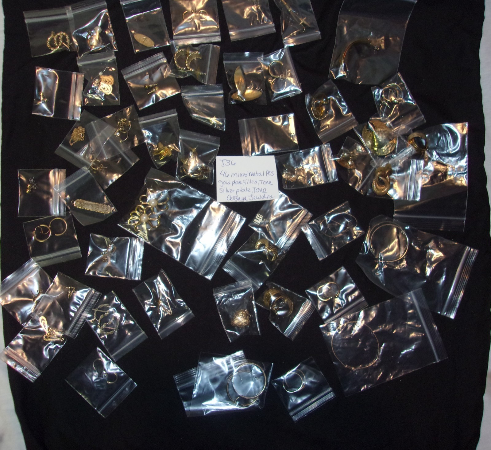 Lot of 46 PC Mixed metal ( Gold plate, filled,ton… - image 2