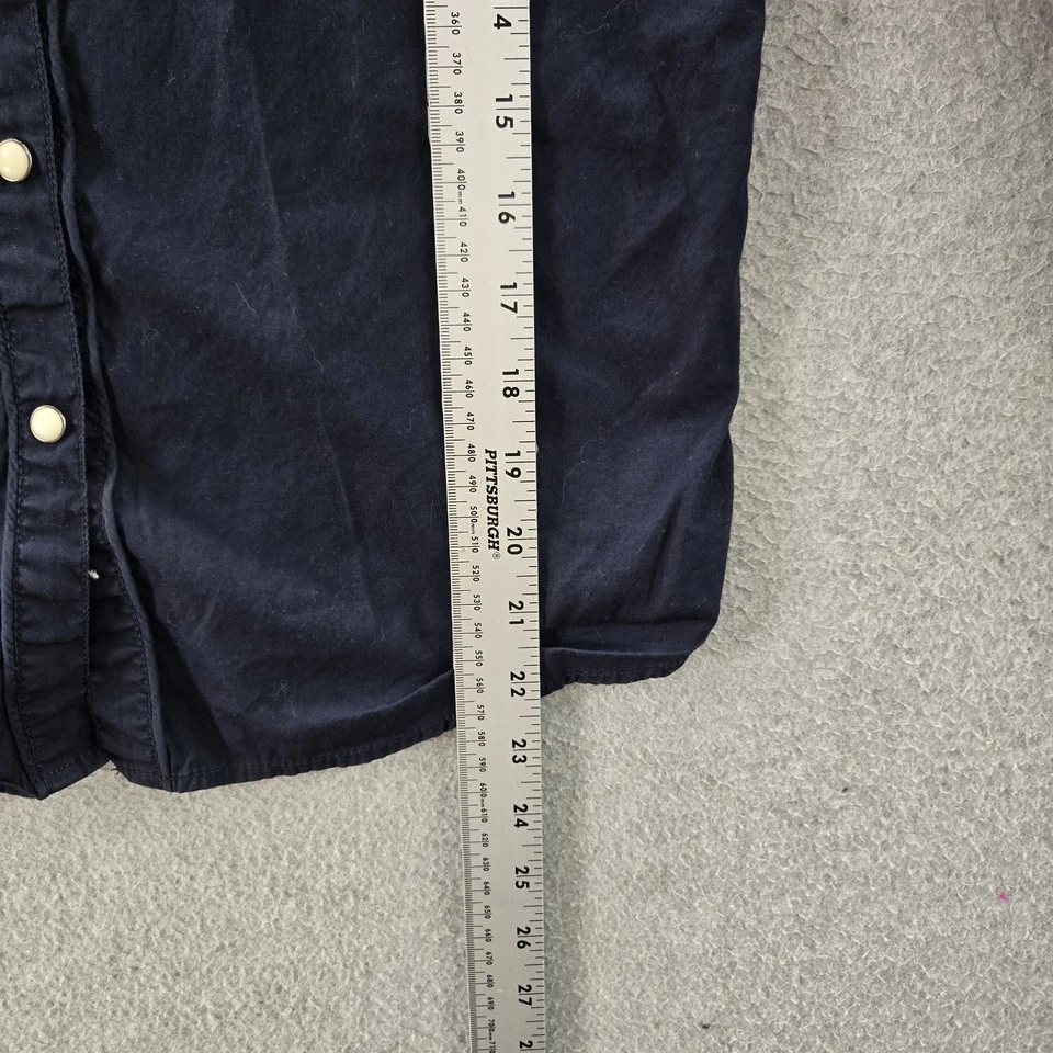 Женская рубашка на пуговицах Denim & Supply Ralph Lauren S синяя с цветочным узором ковбойская вестерн - Изображение 4 из 4