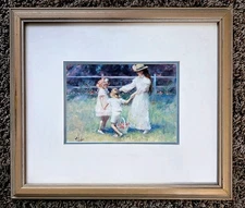 Richard Zolan Children Dancing Garden Art Print Framed Signed