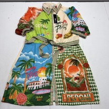 Fashion Nova Summer In The Keys Dress Womens 2X Multicolor Shirt Mini Tropical