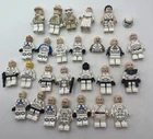 Lot of 25 Incomplete White Lego Mini figures With Accessories- Star Wars