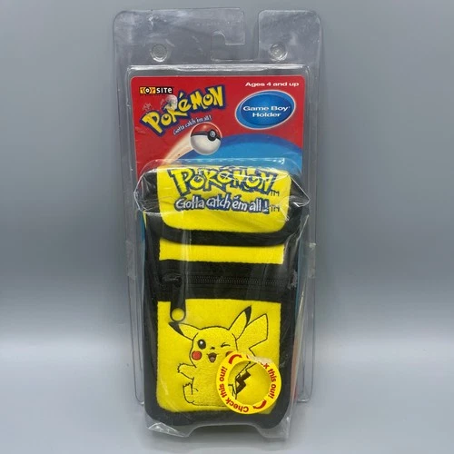 RARE Vtg Toy Site Pokemon Game Boy Case Winking Pikachu Yellow and Black NEW