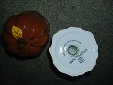 Fall Pumpkin And Leaf Ceramic Salt And Pepper Shakers