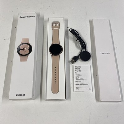 SAMSUNG Galaxy Watch 4 Classic Pink Gold Silicone Band Women s 40mm LTE SM-R865U