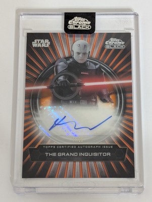 /25 The Grand Inquisitor Topps Chrome Black Star Wars Duality of the Galaxy Auto