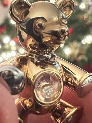 Chopard Happy Diamonds Teddy Bear Ruby Sapphire 18k Yellow Gold Necklace Pendant