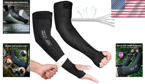 Mangas de brazo resistentes a cortes ANSI A6 - Protección sin PFAS para trabajos pesados - Imagen 2 de 8