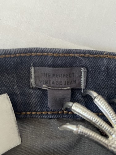 Madewell Women's Size 24T Dark Gray/Black Denim The Perfect Vintage Jean - Picture 5 of 14