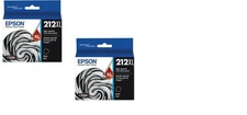 2 NEW EPSON 212XL BLACK HIGH CAPCITY INK CARTRDIGE PRINTER
