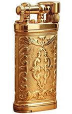 Sillems ITT IM Corona Old Boy Lea Puro 925 Sterling-24K Gold  Pfeifen Feuerzeug