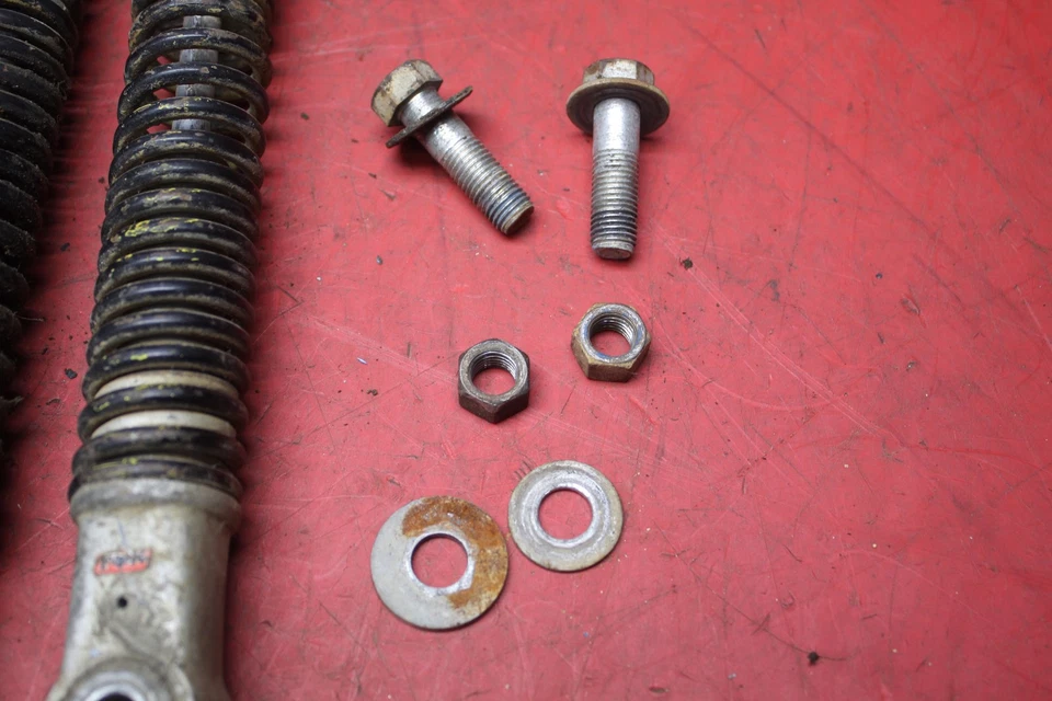 1987 SUZUKI JR50 LEFT RIGHT REAR BACK SHOCKS SHOCK SET PAIR SUSPENSION - Image 4 of 4