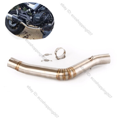 For Benelli Leoncino 500 Motorcycle System Exhaust Pipe 51mm Middle Link Tube