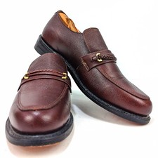 Executive Imperials Men  s Brown Leather Loafers With Miracle-Tread Heel Sz 8E