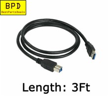 USB 3.0 Super Speed 3 Ft Type A Male to B Male Cable