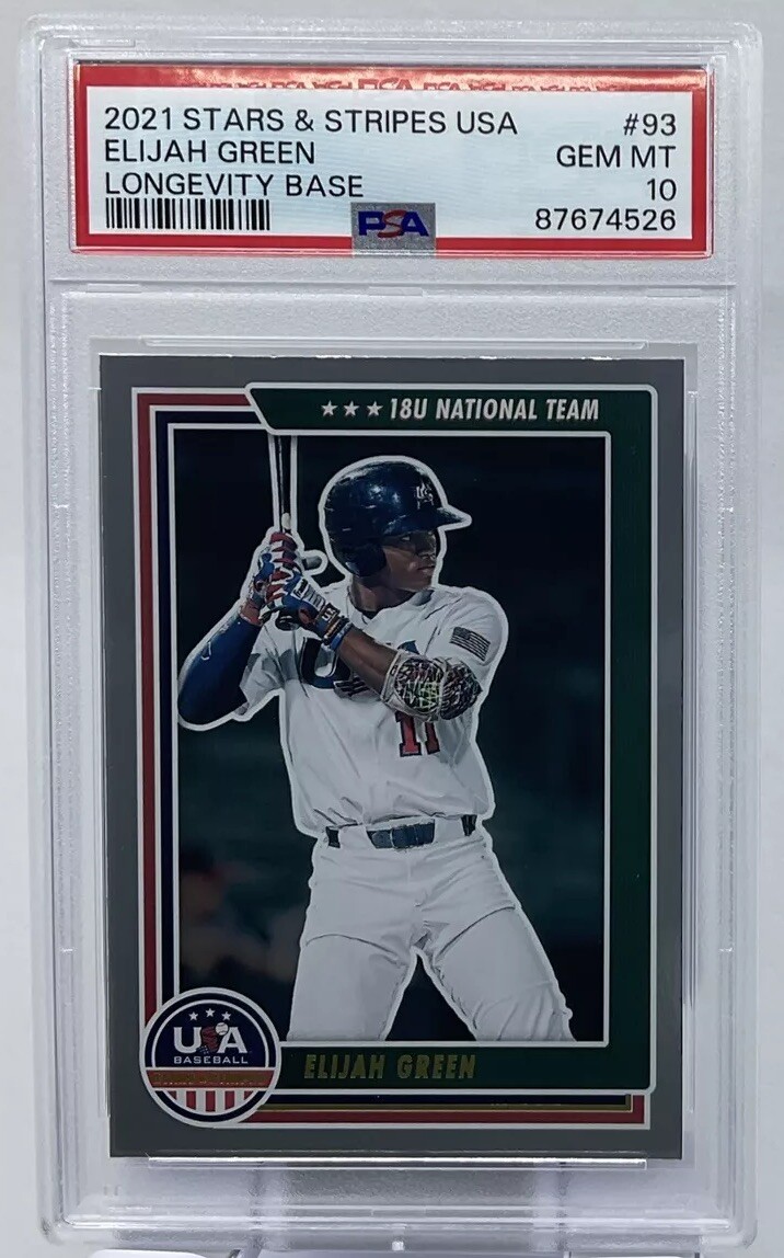 Elijah Green Rookie PSA 10 - 2021 Panini Stars & Stripes Longevity -Nationals