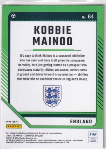2024-25 Panini Donruss Optic No. 64 Kobbie Mainoo Argyle Prizm SP - Bild 2 von 2