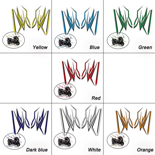 1 Set Colorful Motorcycle Body Reflective Stickers Fit For Yamaha TMAX530 DX SX - Foto 2 di 12