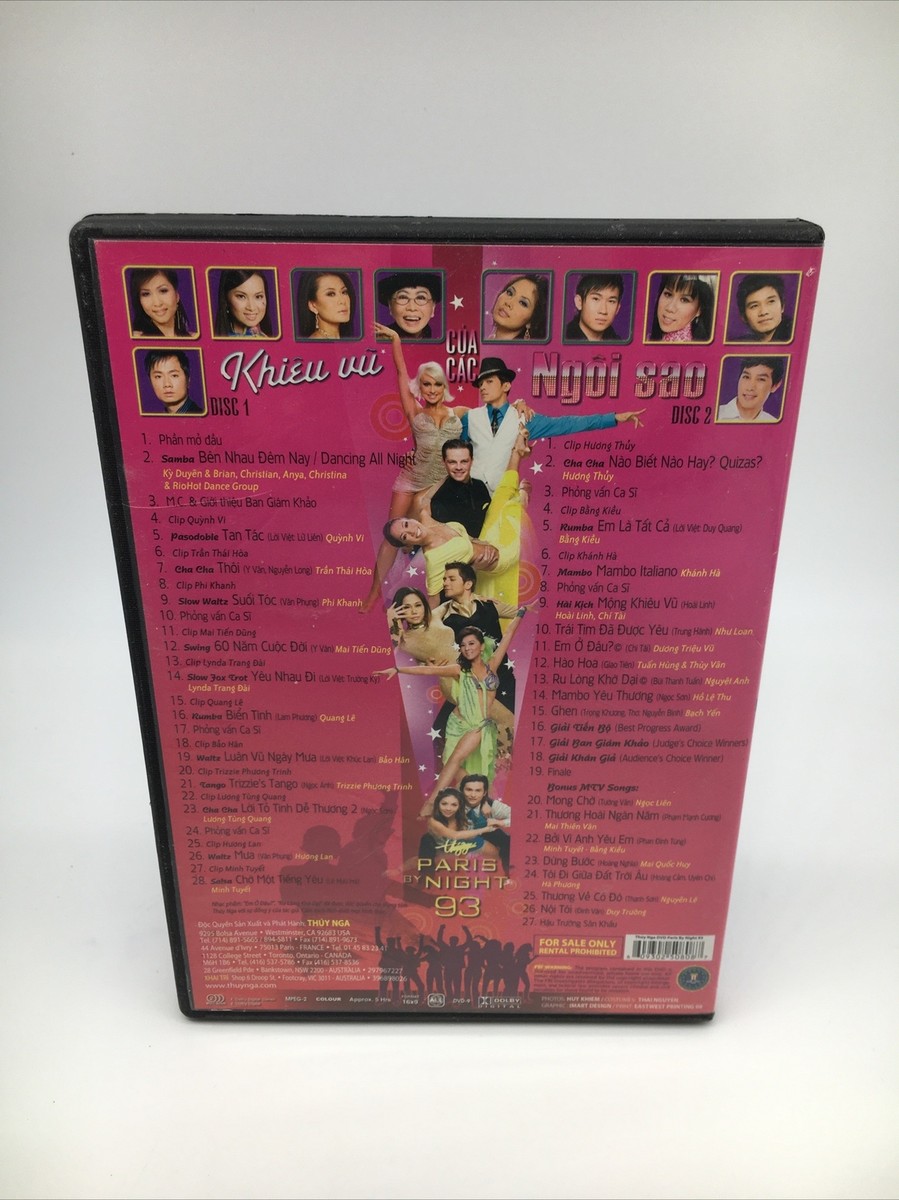 Paris By Night 93 DVD Vietnamese Celebrity Dancing VG