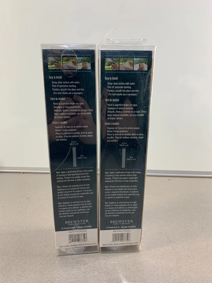 Juego de 2 películas para ventanas laterales florales corte Brewster - Modelo PF0705 Foto 2 de 2