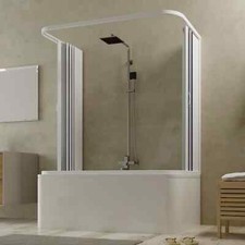 Box Doccia per Vasca Venusia in PVC 3 Lati Apertura Scorrevole Centrale a Soffie