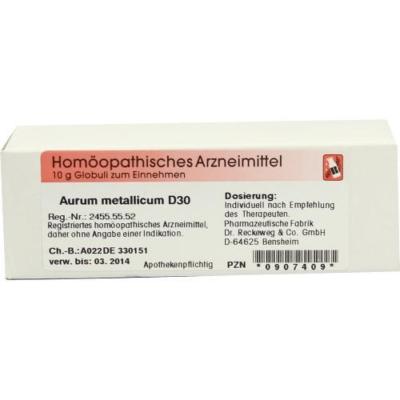AURUM METALLICUM D 30 Globuli 10 g PZN 907409
