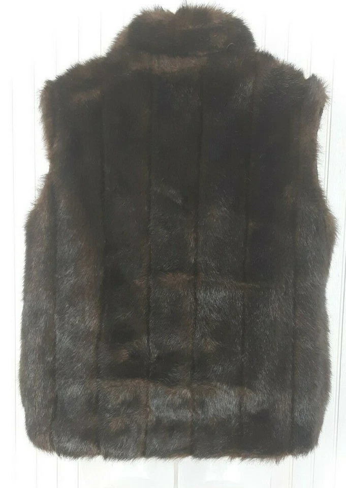 Obermeyer Resort 1941 Women's Faux Fur Brown Vest Size Medium - Image 2 of 4