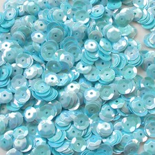 Sequins Cool Turquoise Iris 8mm Round Cup 400 pieces / 4,750 pieces Loose HQ