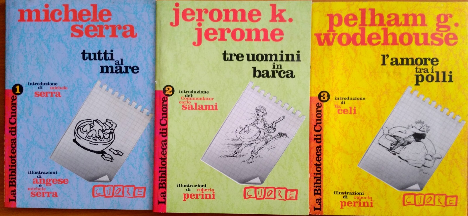 Lotto LA BIBLIOTECA DI CUORE - 4 Vol. SERRA - JEROME - WODENHOUSE - DON CAMILLO