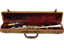 Vintage  Leon Aubert Silver Plated Clarinet  Made In USA