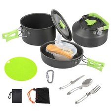 16Pcs Camping Cooking Ware Set Outdoor Camping Stove Cookware Kit Aluminum Set