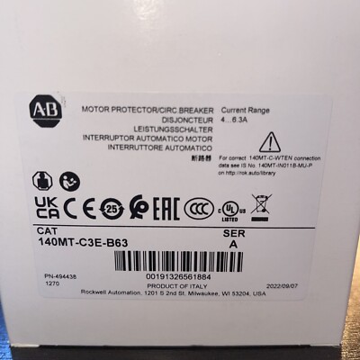 ALLEN BRADLEY. 140MT-C3E-B63      ATLANTA US STOCK (NOT FROM CHINA)