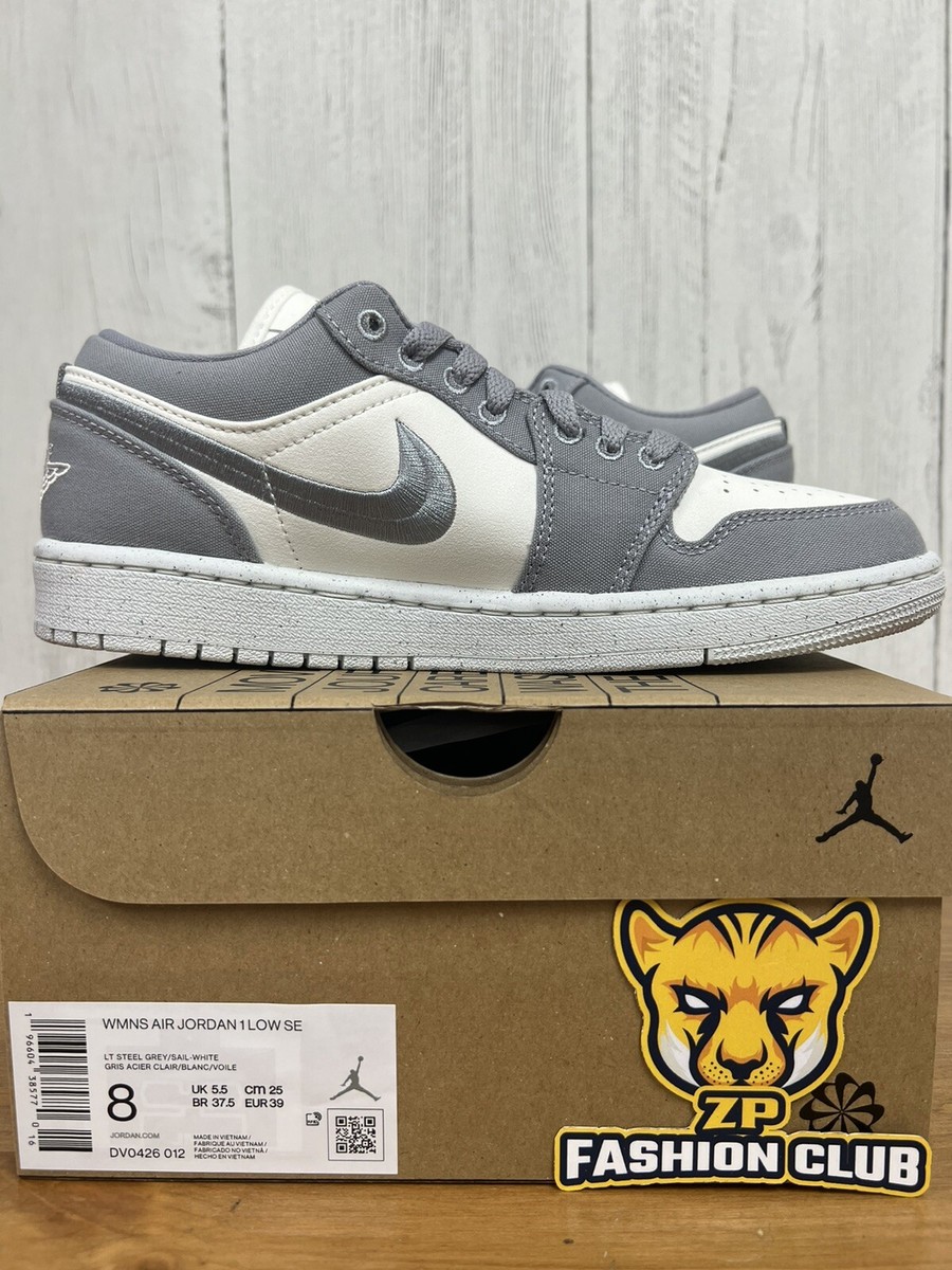 Air Jordan 1 Low SE Light Steel Gary DV0426-012 Women Sizes