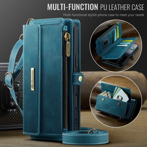 Strap Leather Wallet Phone Case For iPhone 16 15 14 13 12 11 Pro Max 7 8 SE XR - 第 35/65 張圖片