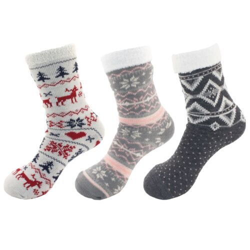 Double Layer Thick Soft Warm Fuzzy Home Cabin Crew Ankle Socks, 3 or 4 Pairs - Picture 21 of 23